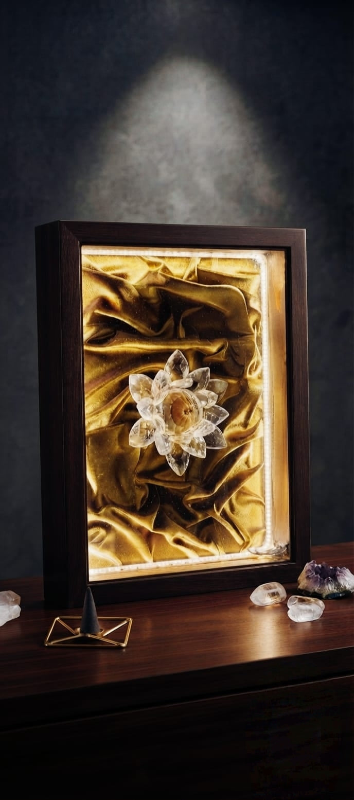 Ephemeral Radiance: The Crystal Lotus