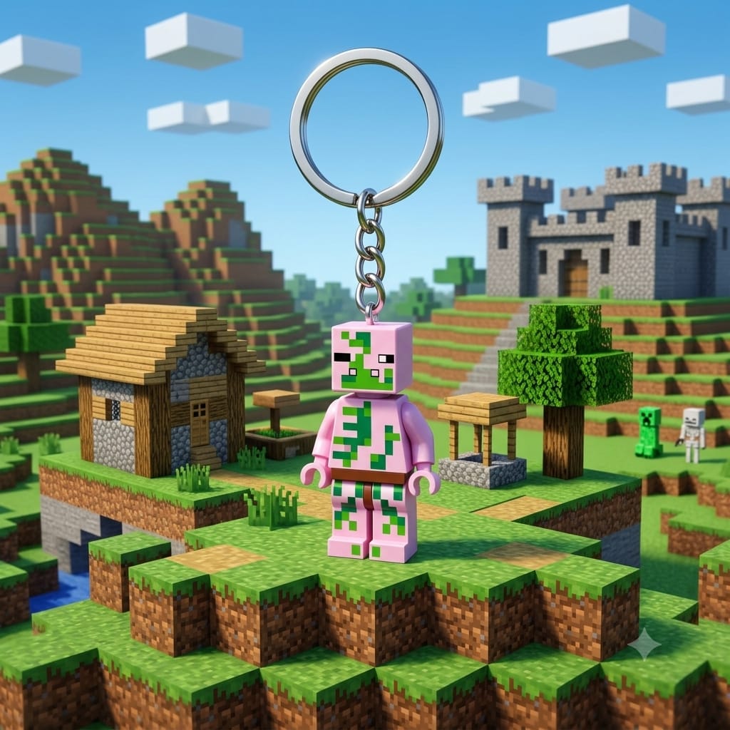 Minecraft Mystery Keychain