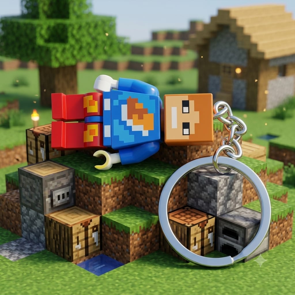Minecraft Mystery Keychain